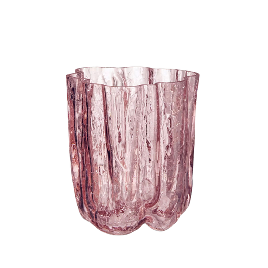 Vaza din sticla, Roz, 12 cm, Crackle by Asa Jungnelius - KOSTA BODA