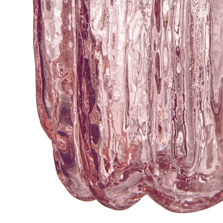 Vaza din sticla, Roz, 12 cm, Crackle by Asa Jungnelius - KOSTA BODA