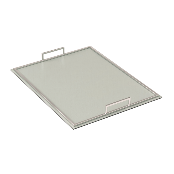 Tava decorativa din piele, verde, 36.5x46.5 cm, Defile - Giobagnara