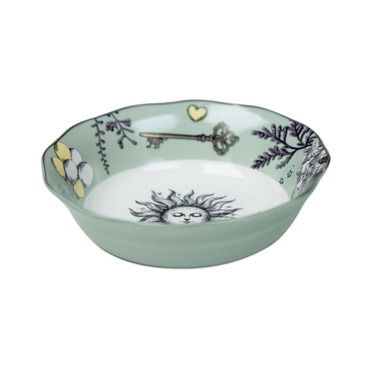 Bol pentru fructe, portelan, verde, 18 cm, Allegria - BACI MILANO