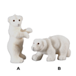 Decoratiune urs polar pufos, alb, 19cm  - Simona's Christmas