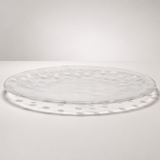 Farfurie decorativa din sticla, alb/auriu, Glimmer Spots - KOSTA BODA
