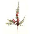 Ramura decorativa de cedru cu berries, 60 cm - SIMONA'S Christmas