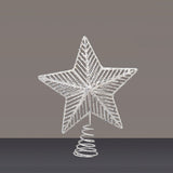 Varf de brad stea Peyton, alb, 20 cm - SIMONA'S Christmas