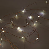 Instalatie cu 100 leduri - lumina alba, cu baterie, cupru - SIMONA'S Christmas