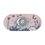 Platou oval, portelan, roz, 32 x 15 cm, Allegria - BACI MILANO