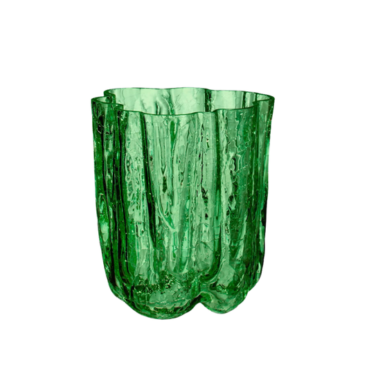 Vaza din sticla, Verde, 12 cm, Crackle by Asa Jungnelius - KOSTA BODA