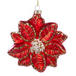 Ornament pentru brad craciunita, rosu, 14 cm, Sparkly - Simona's Christmas