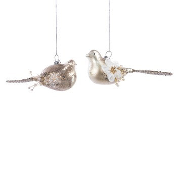 Ornament pentru brad din sticla, alb, 17 cm, Lazare  - Simona's Christmas