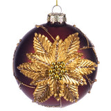 Glob pentru brad, rosu, 10 cm, Poinsetta - Simona's Christmas