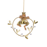 Ornament broasca Willow cu coronita, auriu, 11.5 cm - SIMONA'S Christmas