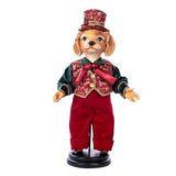 Decoratiune catel cu joben, 51 cm,  Merry  - Simona's Christmas