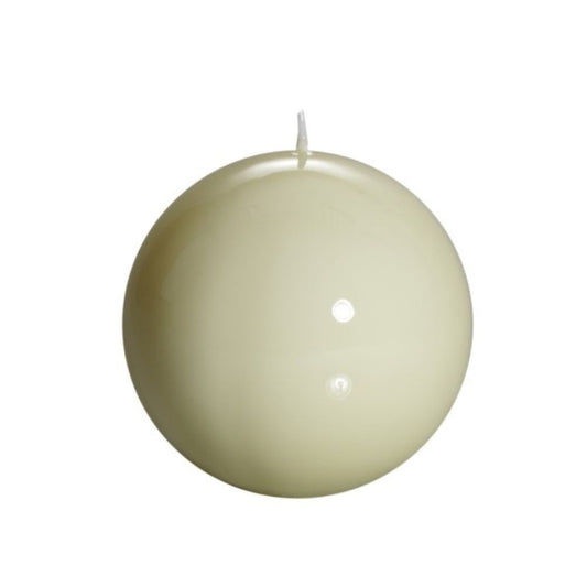 Lumanare decorativa sfera, crem lacuit, 10 cm - SIMONA'S COLLECTION