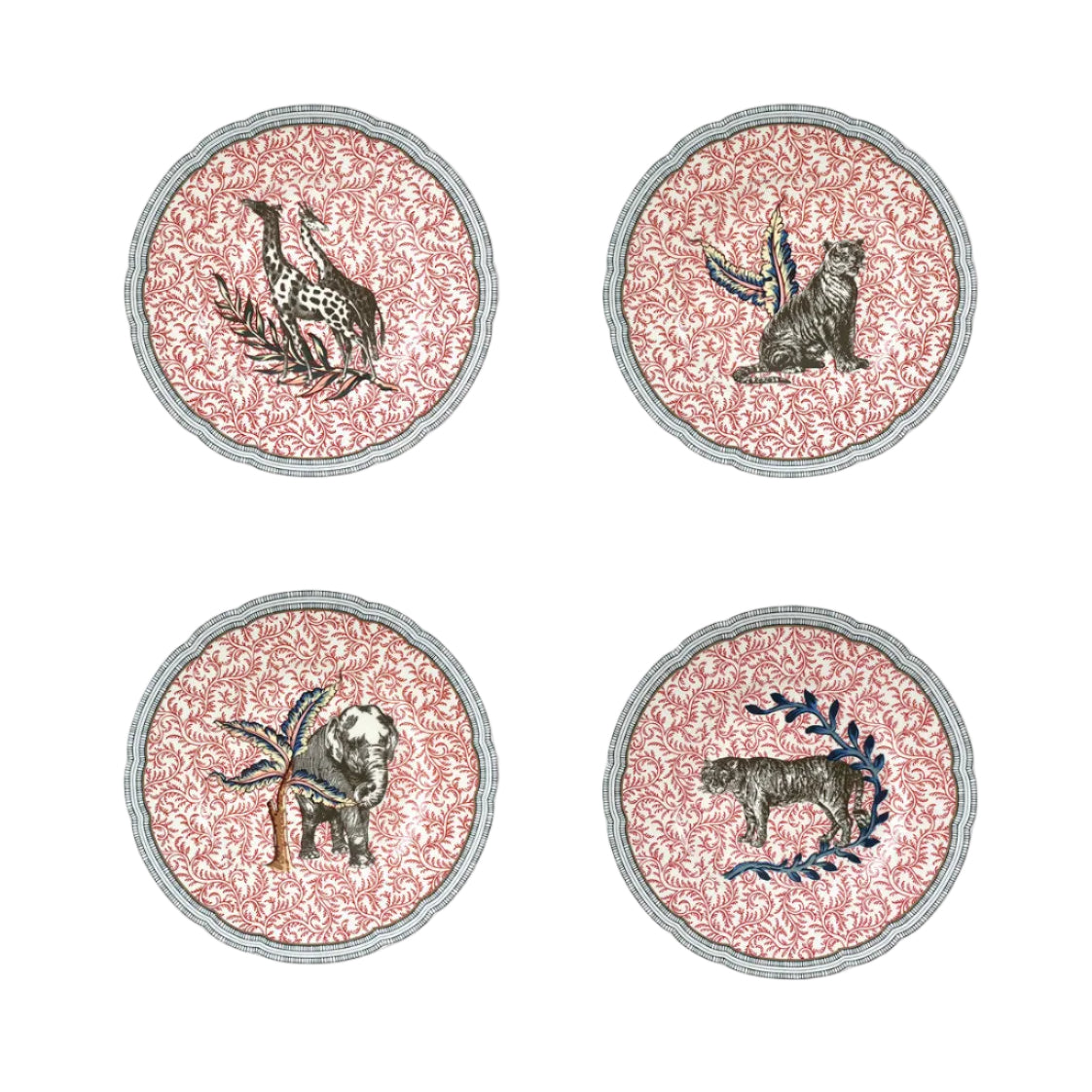 Set 4 farfurii pentru desert, 21 cm, Braquenie - BERNARDAUD