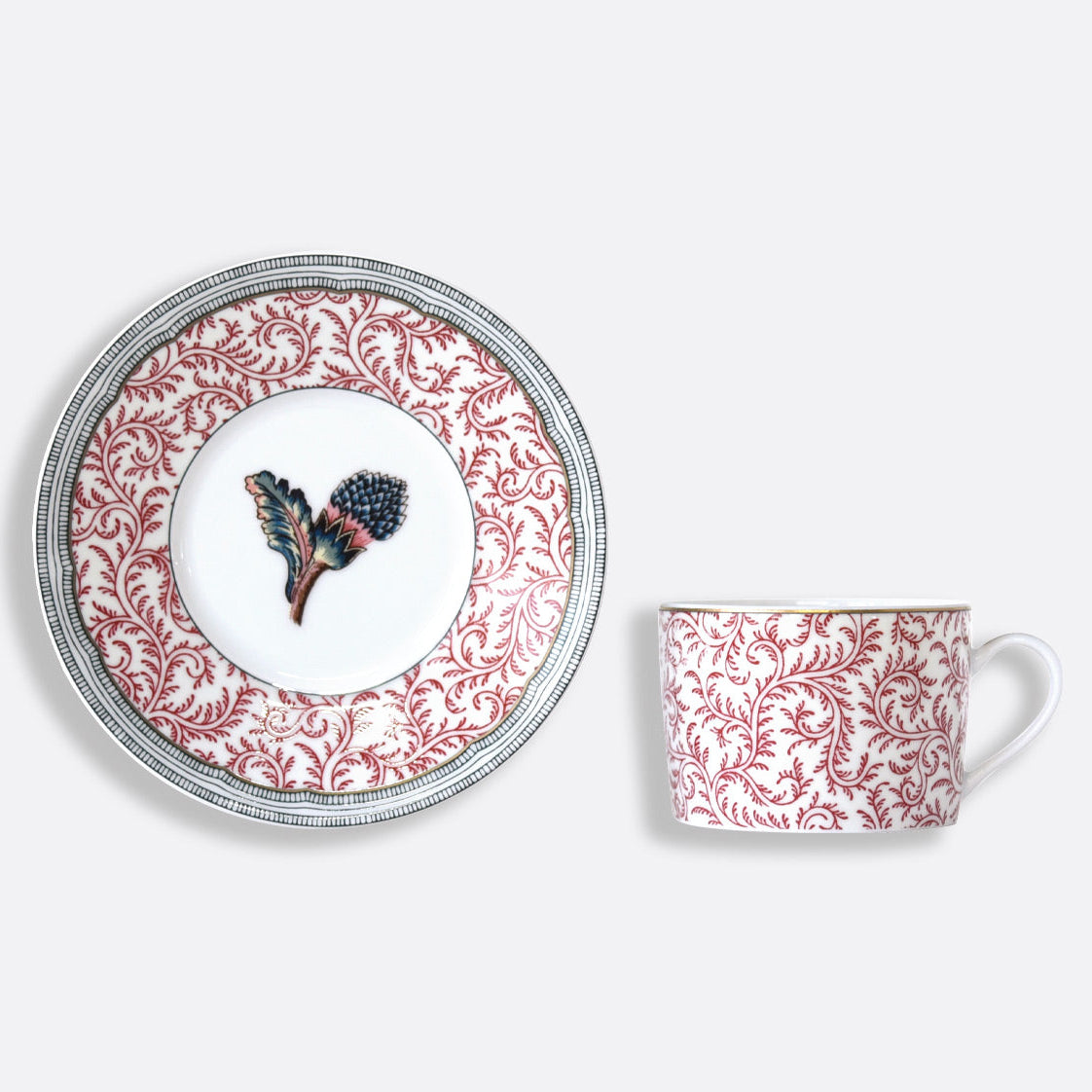 Set 2 cesti pentru ceai si farfurii, Braquenie - BERNARDAUD