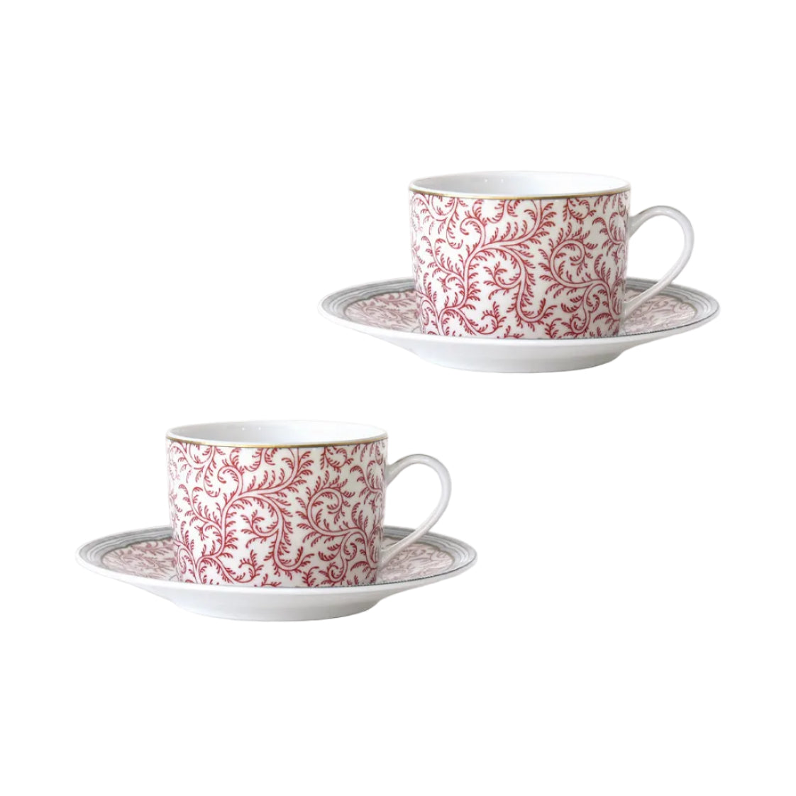 Set 2 cesti pentru ceai si farfurii, Braquenie - BERNARDAUD