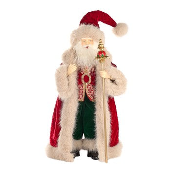 Decoratiune Mos Craciun, burgundy, 65 cm - Simona's Christmas