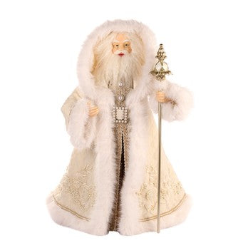 Decoratiune Mos Craciun cu toiag, crem, 66 cm - Simona's Christmas