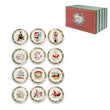 Set 12 farfurii din portelan, 20 cm, Days of Christmas  - Simona's Christmas