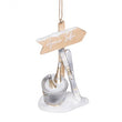 Ornament pentru brad, alb, 12.5 cm, Champagne Sign - Simona's Christmas