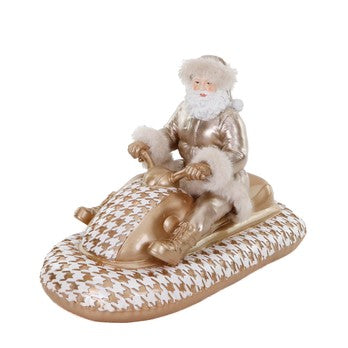 Decoratiune Mos Craciun, alb, 37.5 cm, Apres Ski - Simona's Christmas