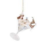 Ornament pentru brad, alb, 13  cm, Christmas Martini - Simona's Christmas
