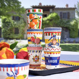 Ceasca pentru espresso si farfurie Oranges, portelan, Dolce Vita - BACI MILANO