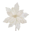 Floare decorativa, Craciunita, alb, 50 cm, Selene  - Simona's Christmas