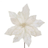 Floare decorativa, Craciunita, alb, 50 cm, Selene  - Simona's Christmas