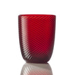 Pahar pentru apa, twisted striped red, Idra - NASON MORETTI