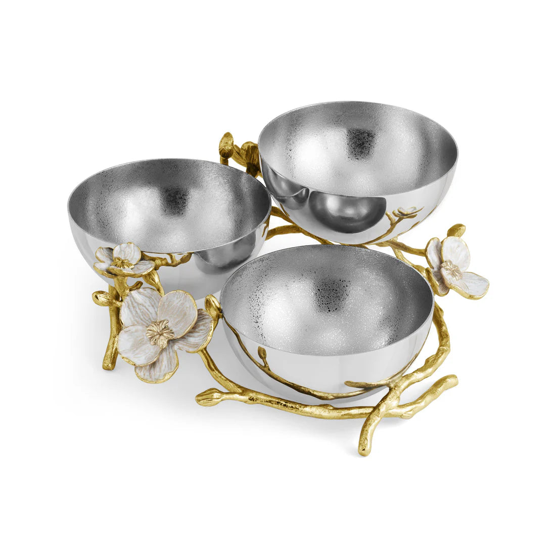 Vas pentru servire cu 3 compartimente, 24 cm, Orchid - Michael Aram
