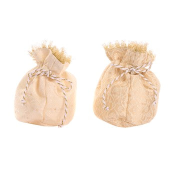 Decoratiune saculet, auriu, 15 cm, Brocart - Simona's Christmas