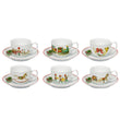 Set 6 cesti pentru ceai si farfurii, Christmas Magic - VISTA ALEGRE