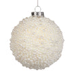 Glob cu perle, alb, 10 cm - SIMONA'S Christmas