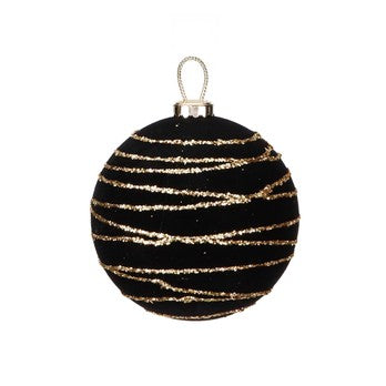 Glob decorativ, negru, 12 cm, Olivier - Simona's Christmas
