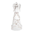 Decoratiune din sticla inger cu flori, transparent, 20 cm - SIMONA'S CHRISTMAS