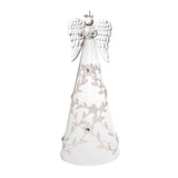 Decoratiune din sticla inger cu flori, transparent, 20 cm - SIMONA'S CHRISTMAS