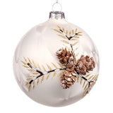 Glob din sticla, alb, 10 cm, Ursin - Simona's Christmas