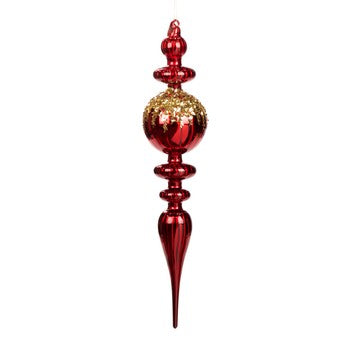 Glob din sticla, rosu, 46 cm, Carda  - Simona's Christmas