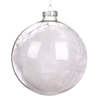 Glob din sticla, alb, 10 cm, Pierre - Simona's Christmas