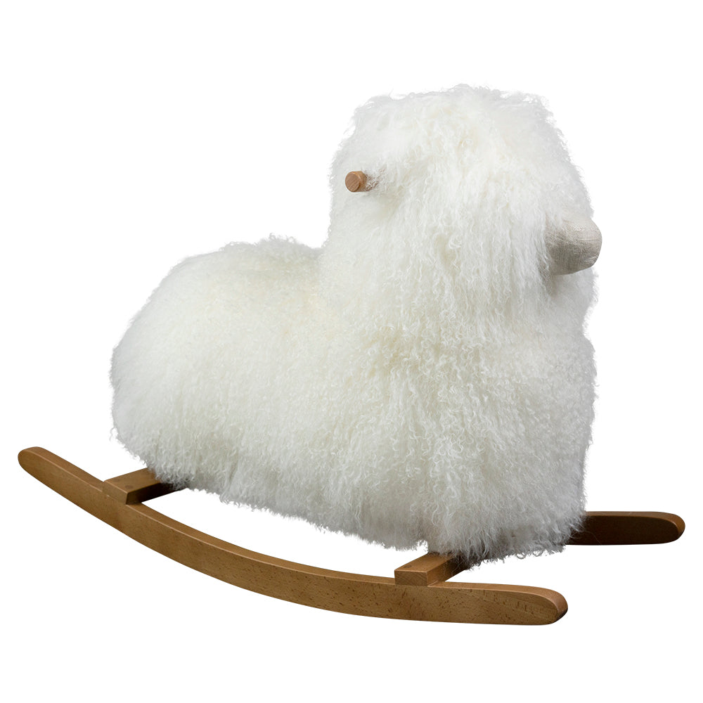 Balansoar cu lana, 75 cm, alb - Simona's Collection