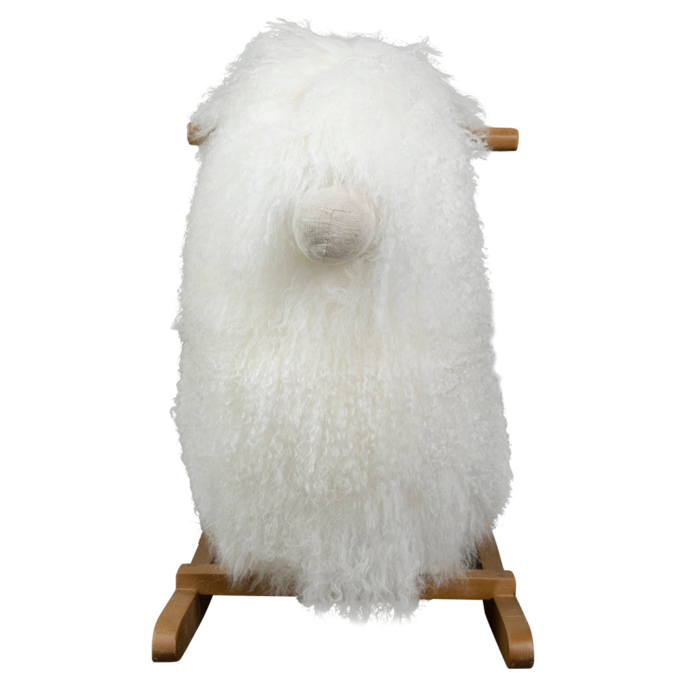 Balansoar cu lana, 75 cm, alb - Simona's Collection