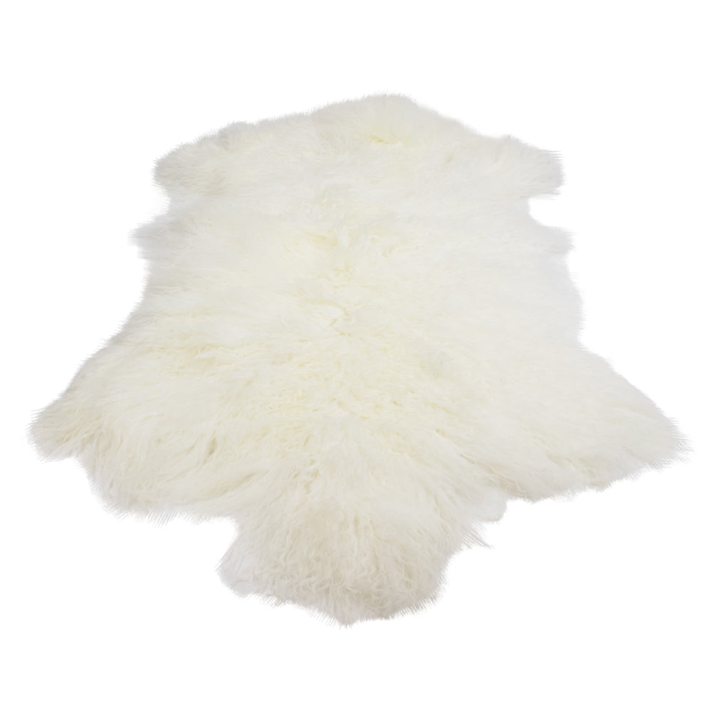 Covoras cu lana, 100 cm, alb - Simona's collection