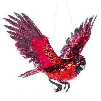 Decoratiune pasare, multiocor, 58 cm, Cardinal  - Simona's Christmas