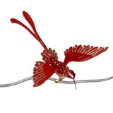 Ornament pentru brad, pasare Colibri, rosu, 20 cm  - Simona's Christmas