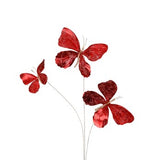 Ramura decorativa, rosu, 71 cm, Anais Butterfly - Simona's Christmas