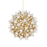 Glob decorativ cu perle, auriu, 10 cm, Tushar  - Simona's Christmas