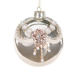 Glob din sticla, argintiu, 10 cm, Grace  - Simona's Christmas