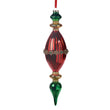 Glob decorativ Finial Jewel, rosu/auriu/verde - 34.5 cm, SIMONA'S Christmas