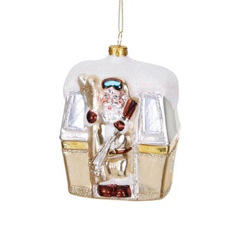 Ornament pentru brad, Teleschi, alb, 10 cm - Simona's Christmas